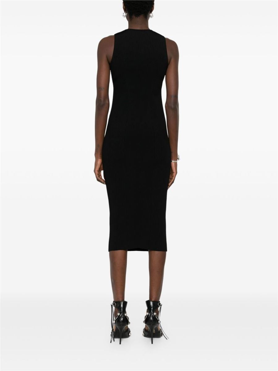 CUT-OUT RIBBED MAXI DRESS A. MCQUEEN