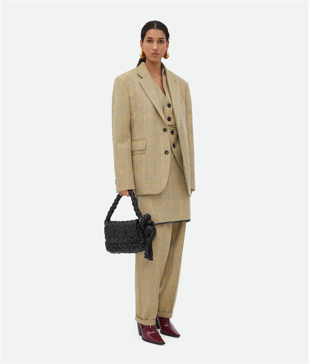 PRINCE OF WALES WOOL TROUSERS BOTTEGA VENETA