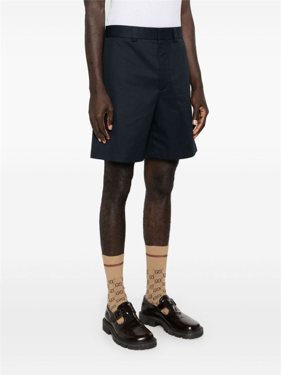 WEB-STRIPE TAILORED SHORTS GUCCI