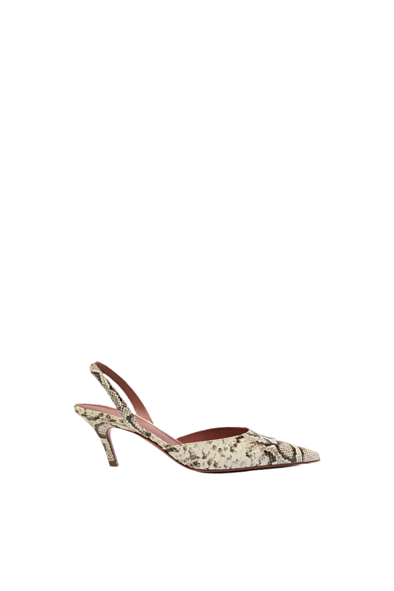 SOFIA SLING 60 SHINY SNAKESKIN PRINT LEATHER