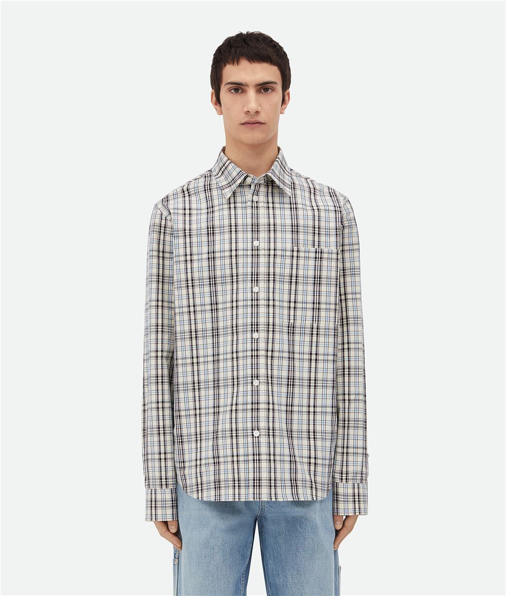 CHECKED COTTON SHIRT BOTTEGA VENETA