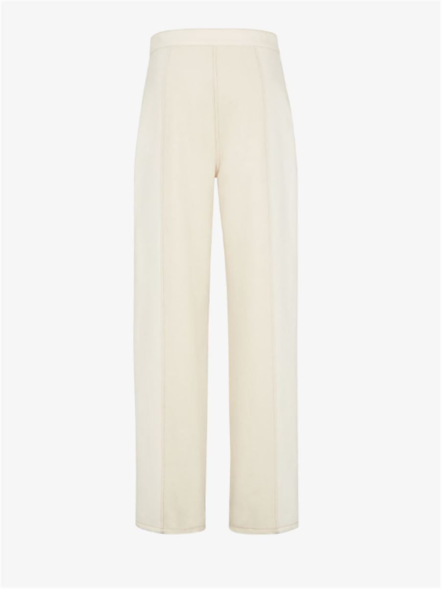 WHITE DENIM TROUSERS