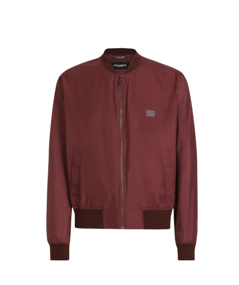 TECHNICAL FABRIC BOMBER JACKET WITH TAG