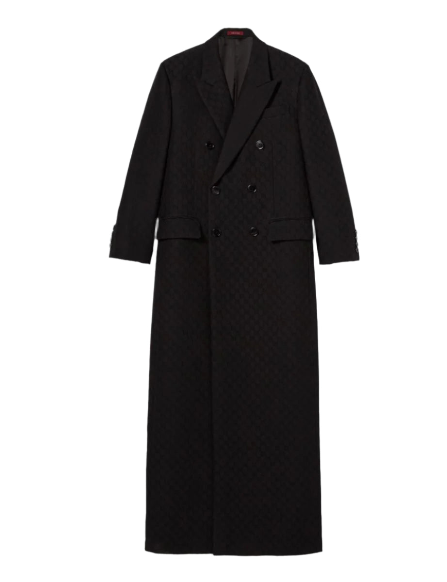 SILK WOOL CRÊPE DOUBLE-BREASTED COAT