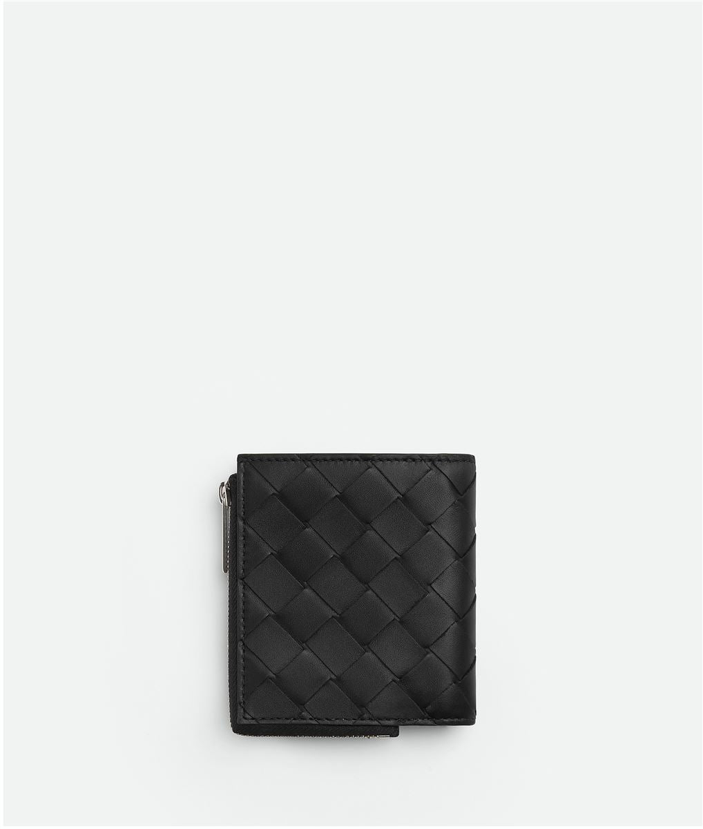 INTRECCIATO BI-FOLD WALLET WITH ZIP BOTTEGA VENETA