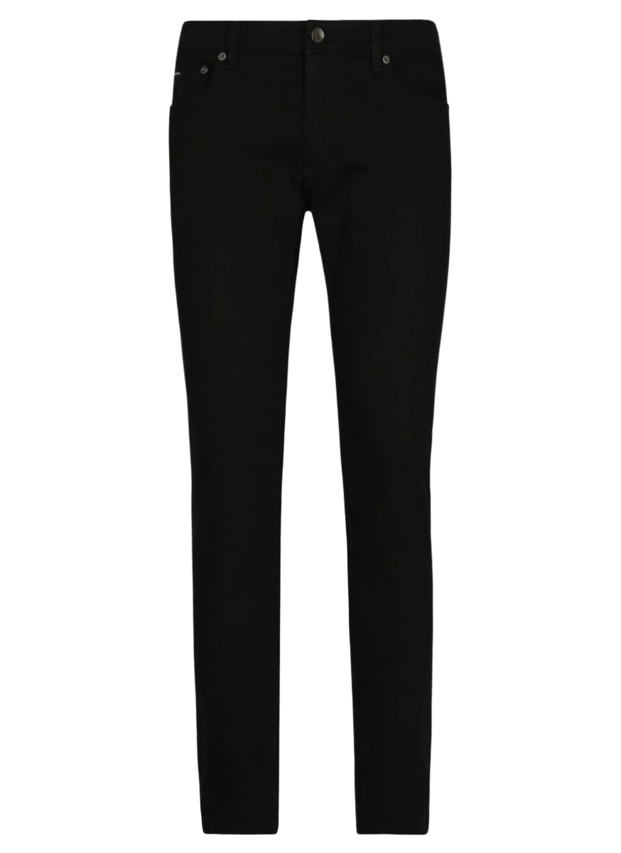 WASHED BLACK SLIM-FIT STRETCH JEANS