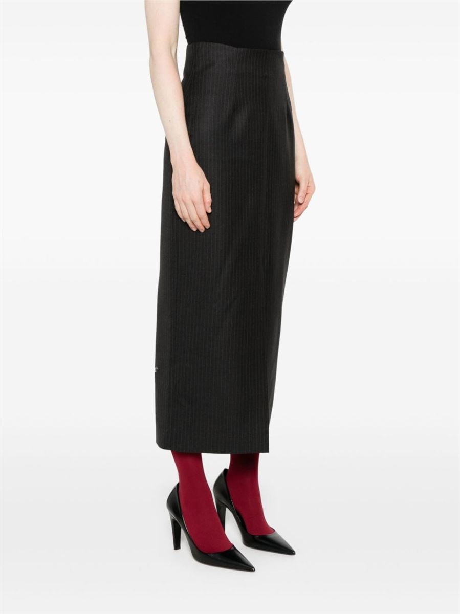 PINSTRIPED PENCIL SKIRT A. MCQUEEN