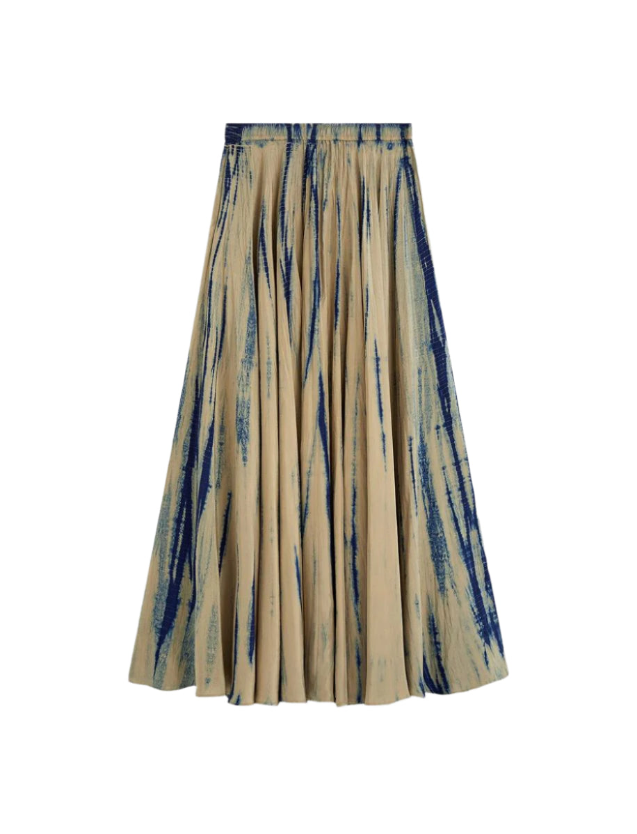 SULLY LONG TIE DYE SILK MAXI SKIRT