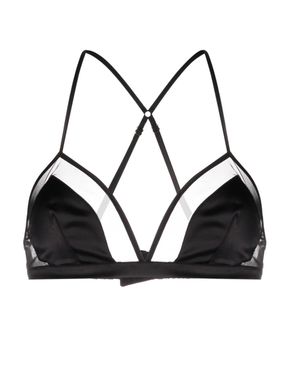 PANELLED TULLE SATIN BRA DOLCE & GABBANA