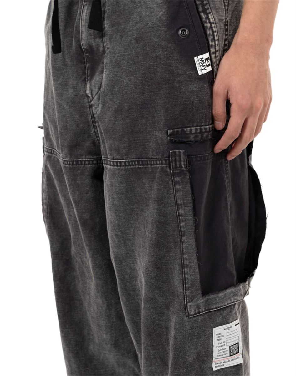 COTTON SATIN CARGO PANTS