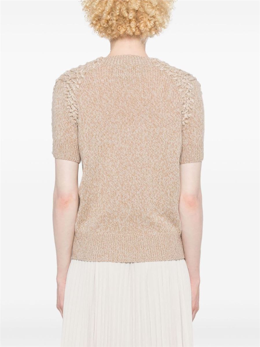 CHUNKY-KNIT DETAIL KNITTED TOP ERMANNO SCERVINO