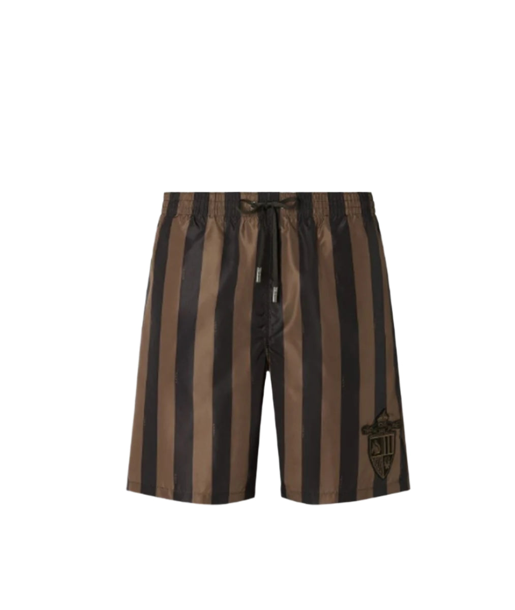 BROWN PEQUIN NYLON SHORTS