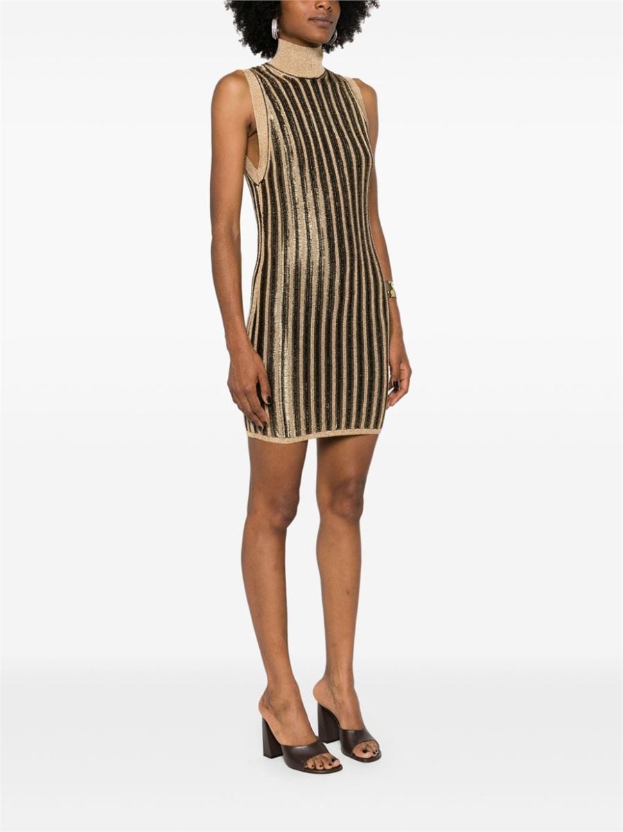 HIGH-NECK RIBBED MINIDRESS TOM FORD