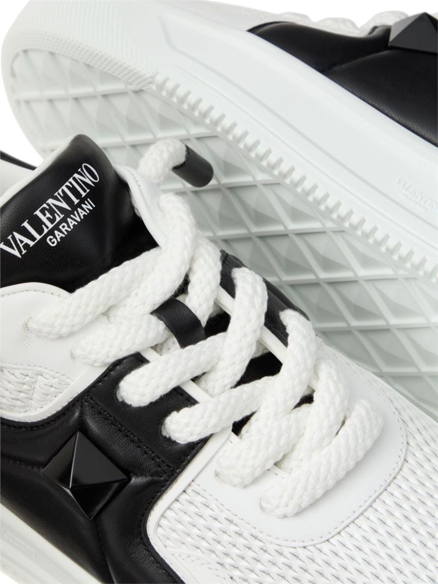 ONE STUD LEATHER SNEAKERS VALENTINO