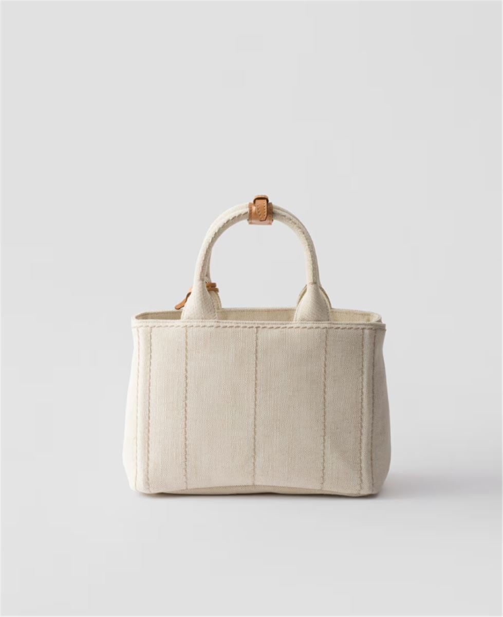 SMALL LINEN BLEND HANDBAG