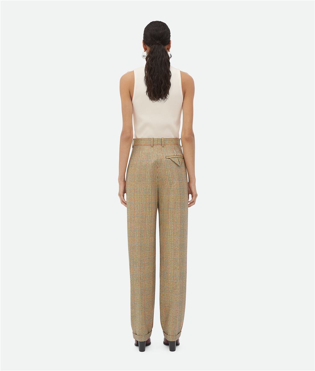 PRINCE OF WALES WOOL TROUSERS BOTTEGA VENETA