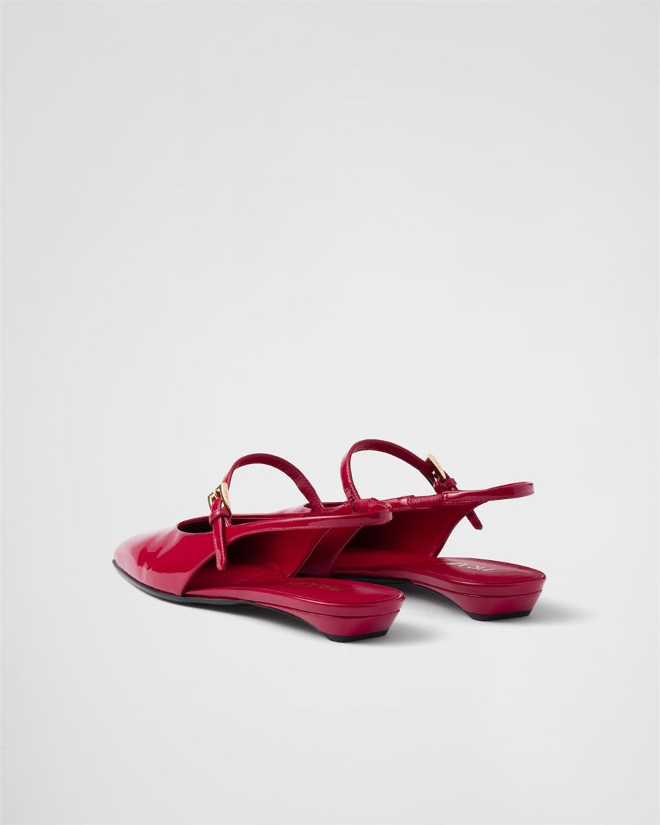 PATENT LEATHER SLINGBACK BALLERINAS