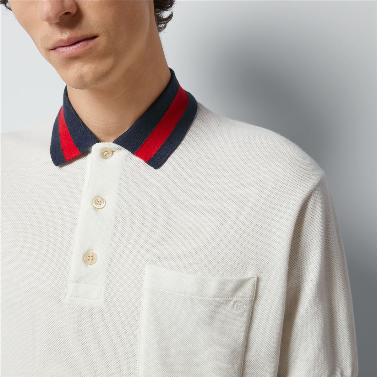 COTTON PIQUET POLO WITH WEB COLLAR