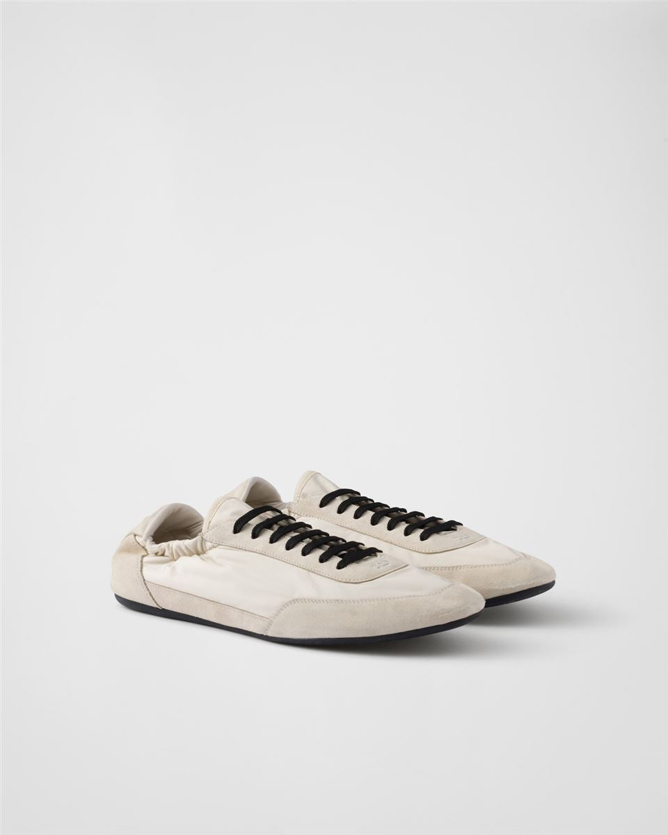 COLLAPSE RE-NYLON AND SUEDE SNEAKERS