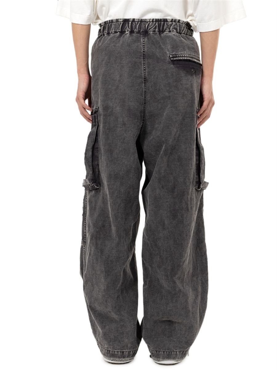 COTTON SATIN CARGO PANTS