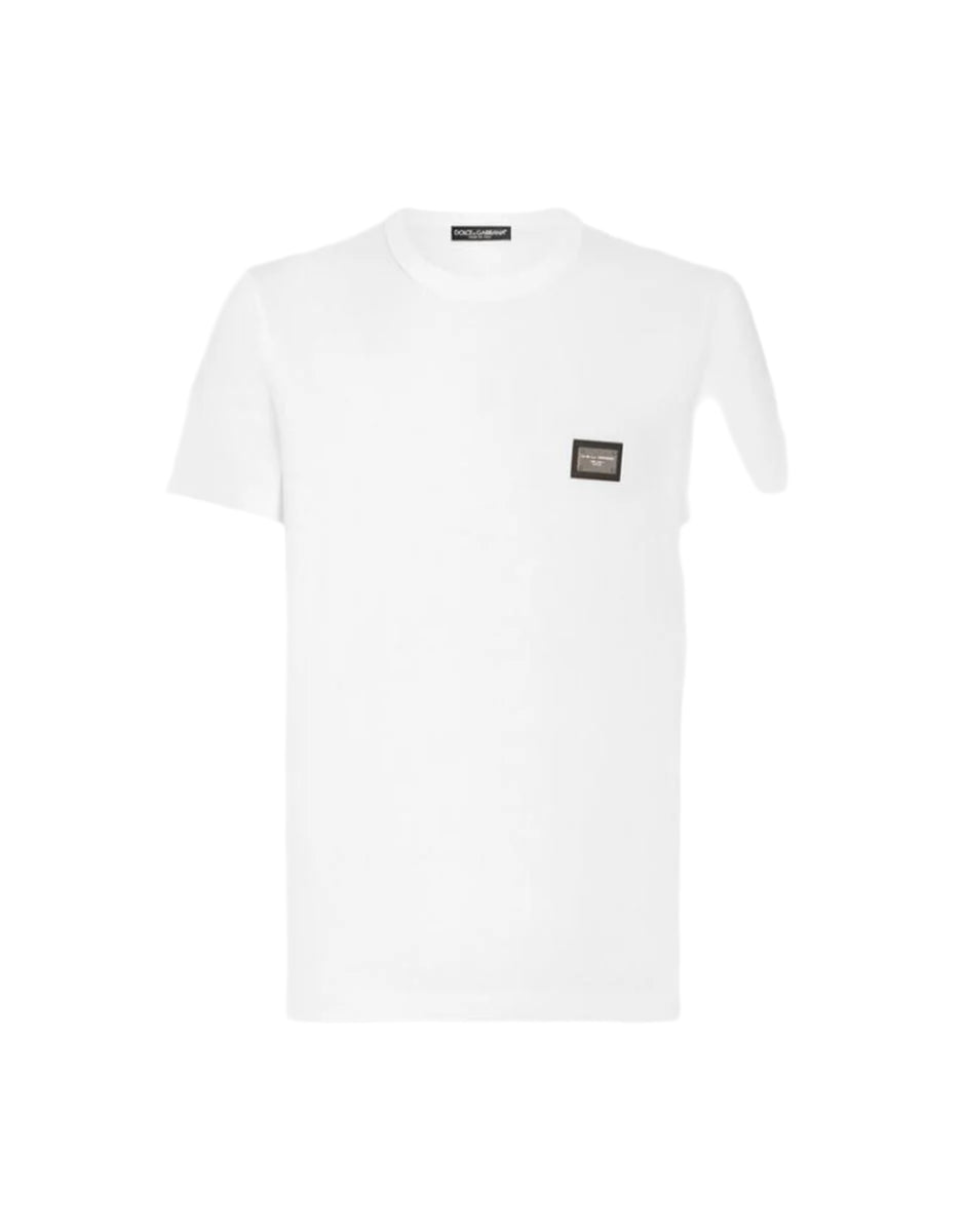 COTTON T-SHIRT WITH BRANDED TAG