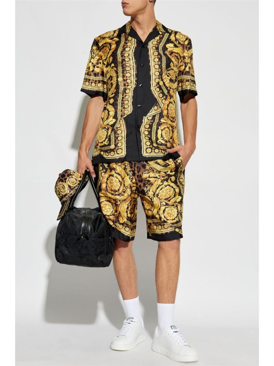 BAROCCO SILK SHORTS VERSACE