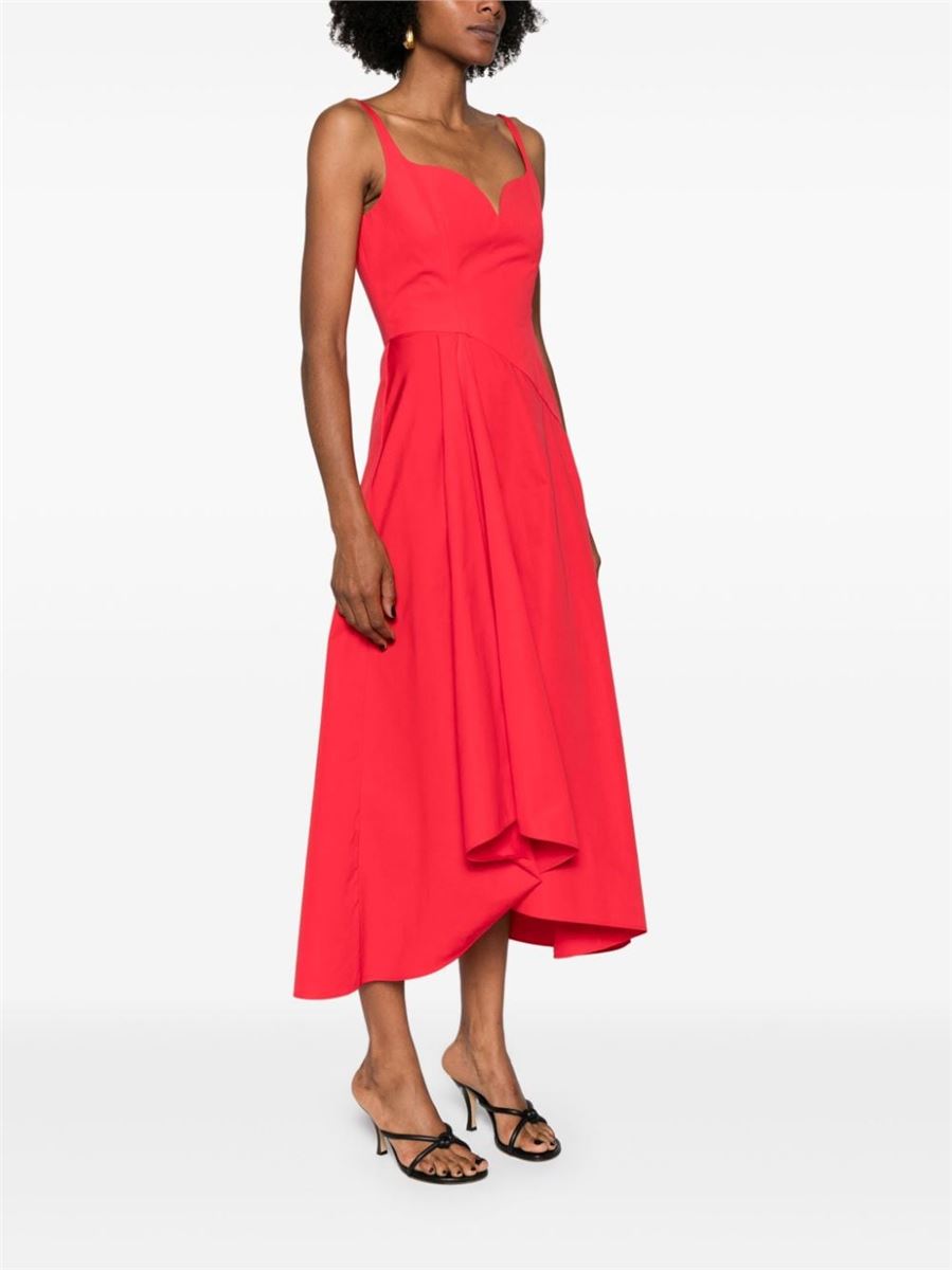 ASYMMETRIC FLARED MIDI DRESS A. MCQUEEN