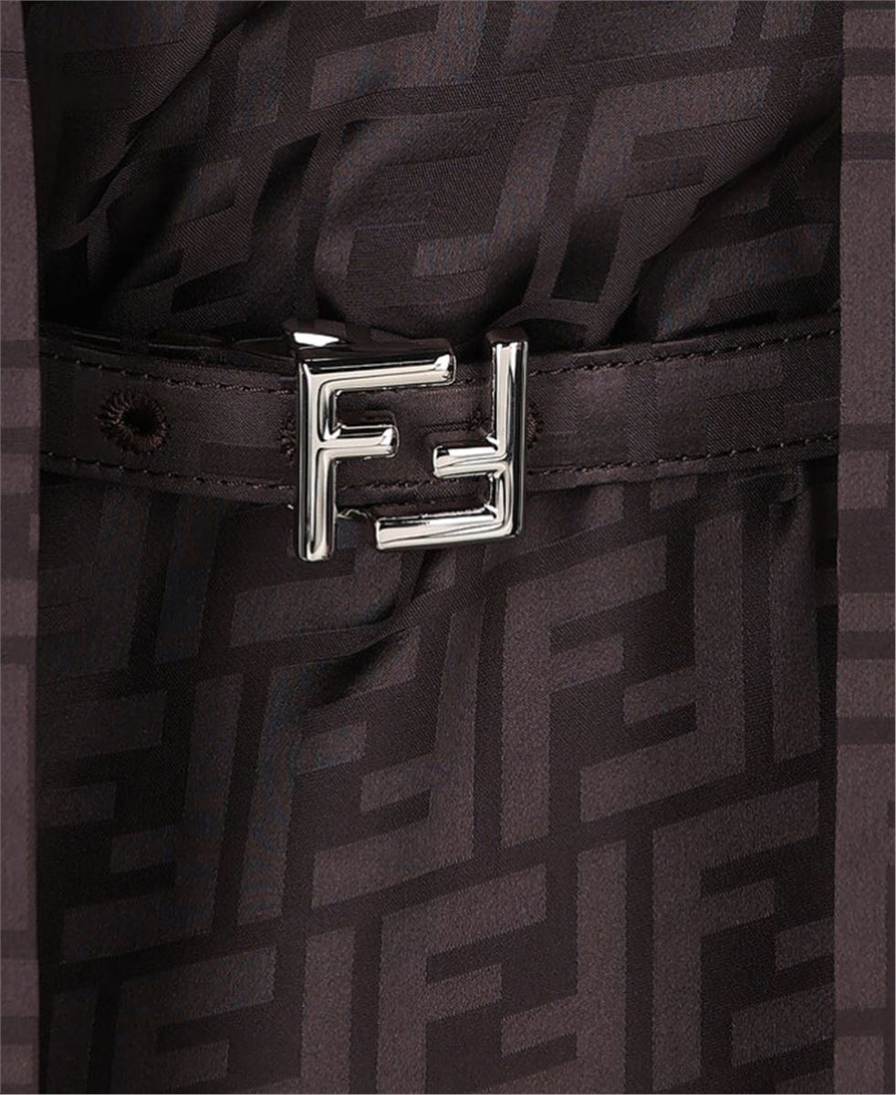 FF PATTERN SILK DRESS FENDI