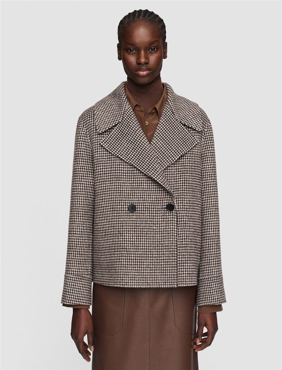 DOUBLE FACE CASHMERE DOGTOOTH ROLLET JACKET JOSEPH