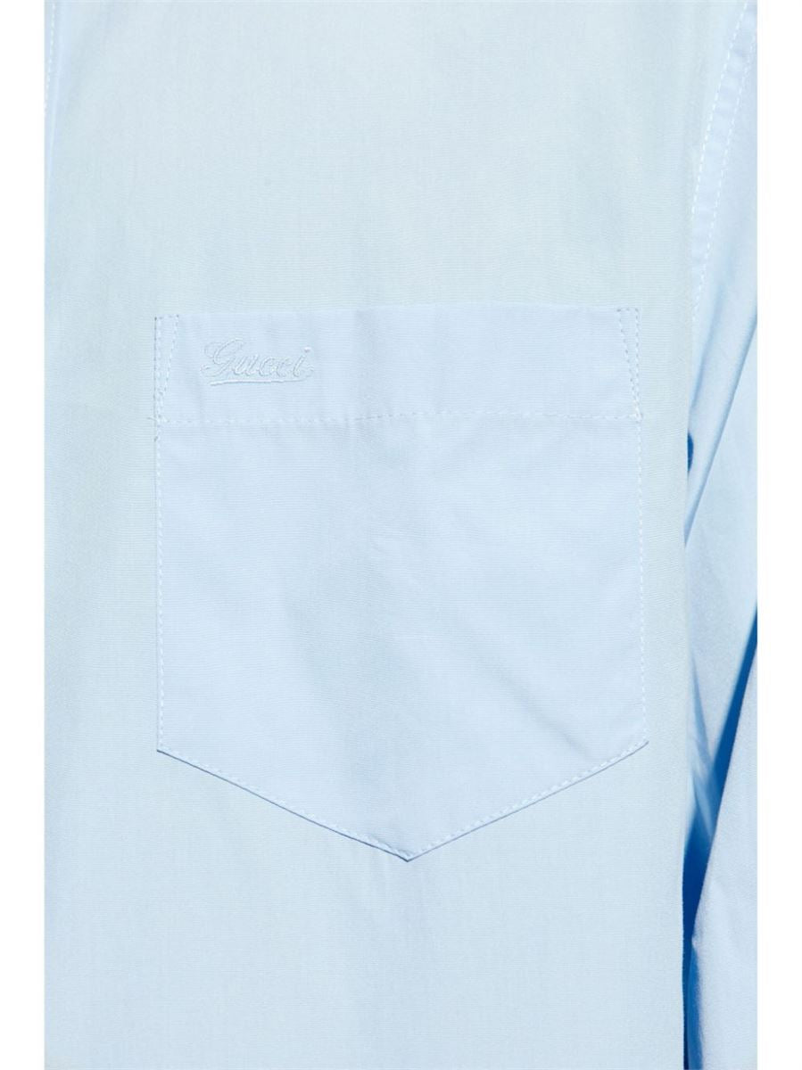 LOGO-EMBROIDERED COTTON POPLIN SHIRT