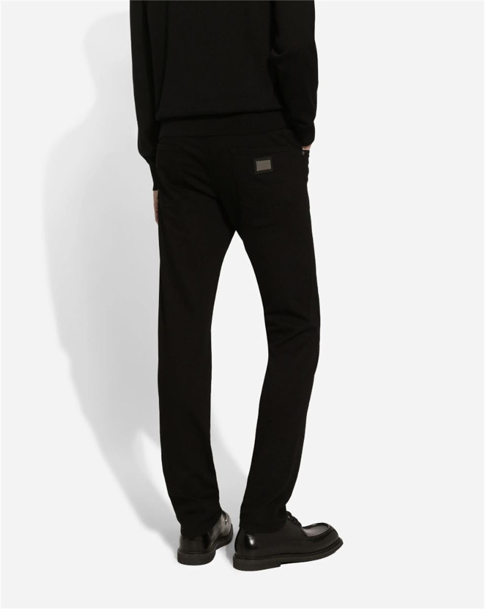 WASHED BLACK SLIM-FIT STRETCH JEANS