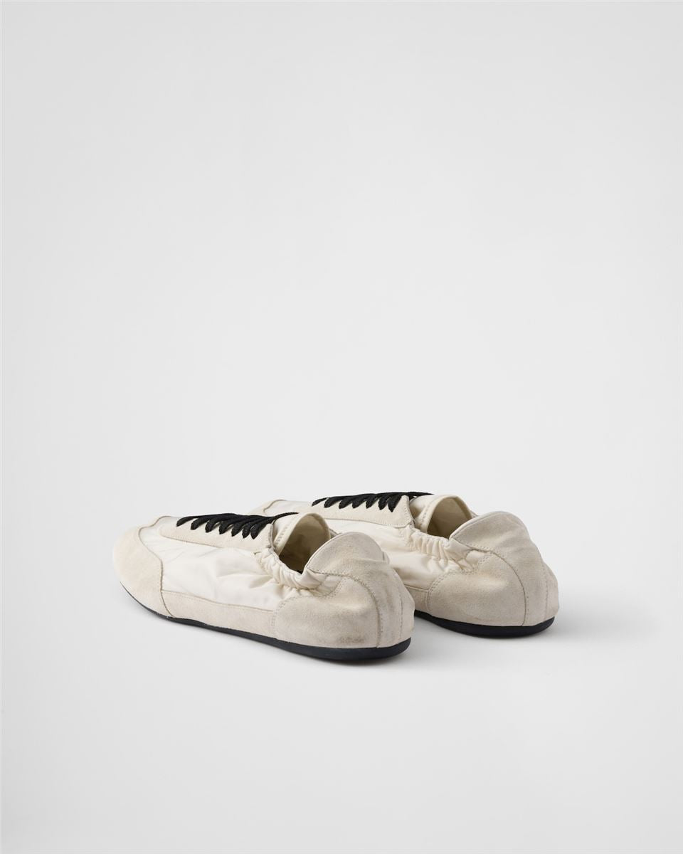 COLLAPSE RE-NYLON AND SUEDE SNEAKERS