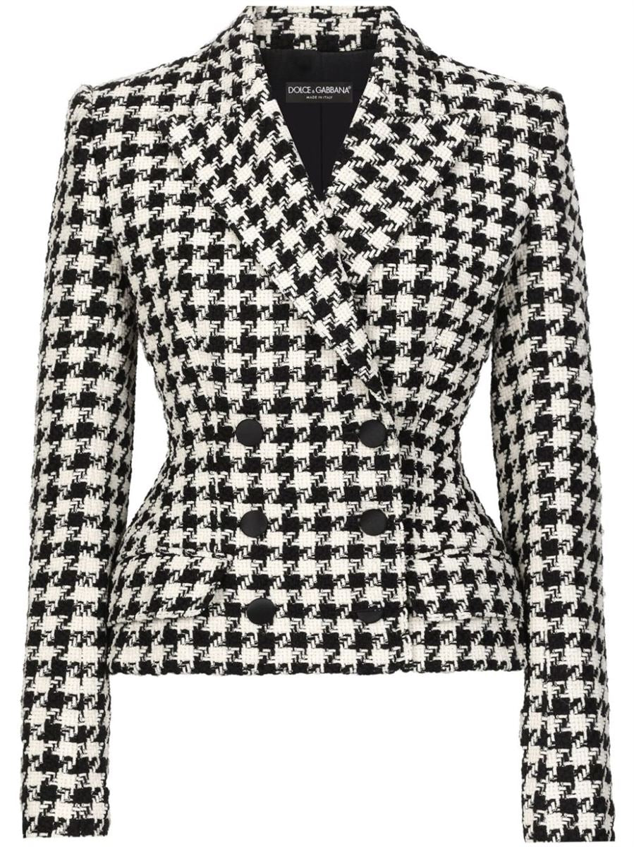 DOUBLE BREASTED CHECK BLAZER