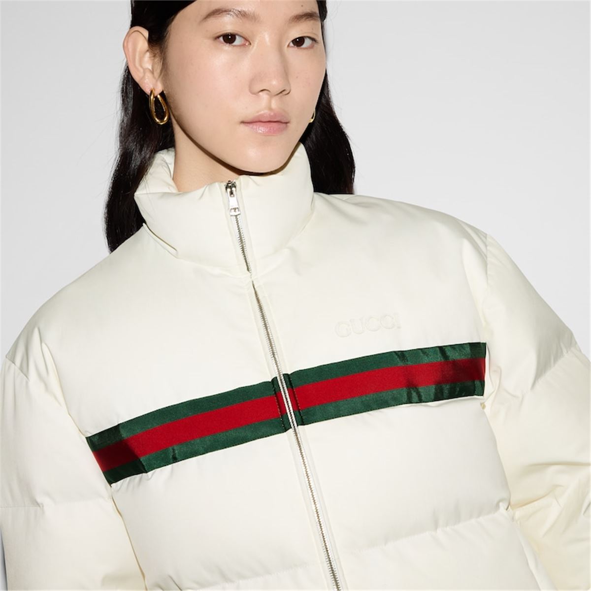 POLYESTER TWILL BOMBER JACKET GUCCI