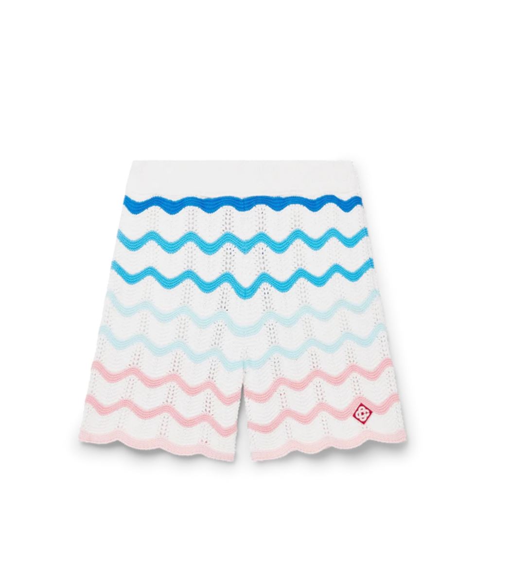 GRADIENT WAVE CROCHET SHORTS