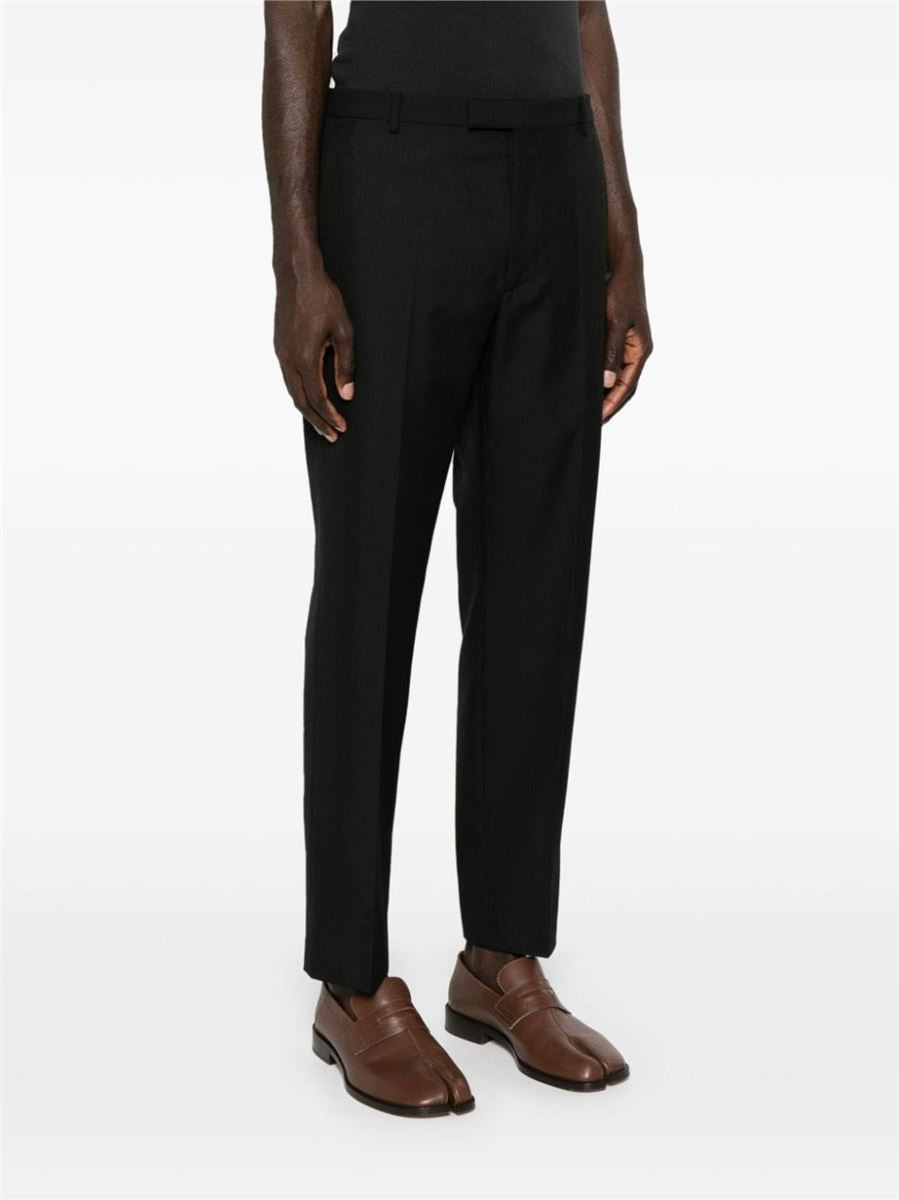 LOGO-EMBROIDERED TWILL TAILORED TROUSERS GUCCI