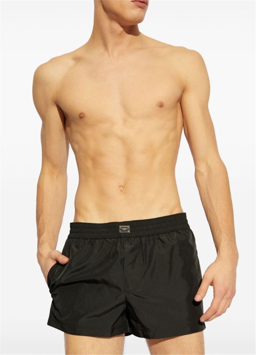 SHORT SWIM TRUNKS WITH TAG