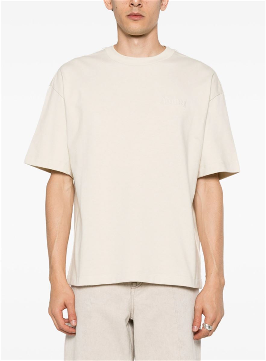 LOGO-EMBROIDERED COTTON T-SHIRT AMIRI