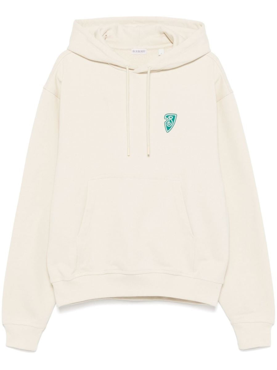 B SHIELD LOGO-PRINT HOODIE