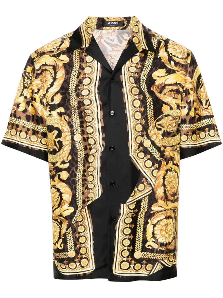 WILD BAROCCO SILK SHIRT VERSACE