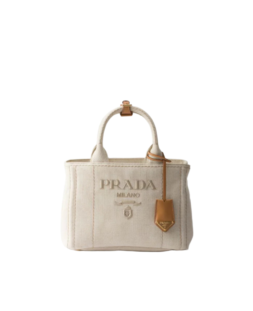 SMALL LINEN BLEND HANDBAG