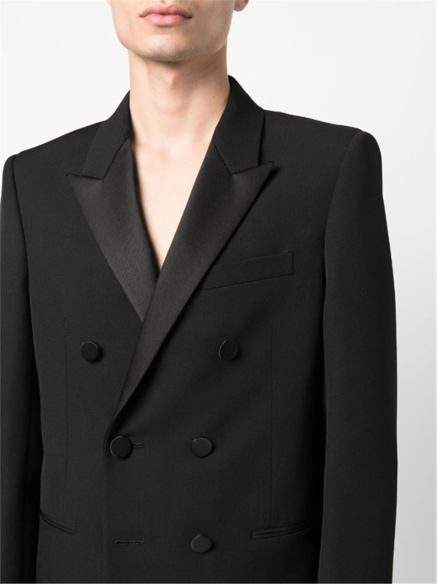 DOUBLE-BREASTED WOOL BLAZER SAINT LAURENT