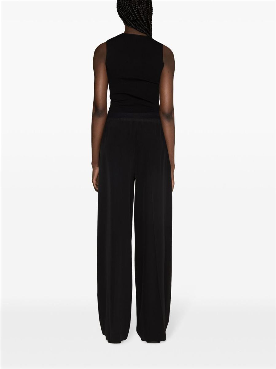 HIGH-WAISTED SILK PALAZZO PANTS