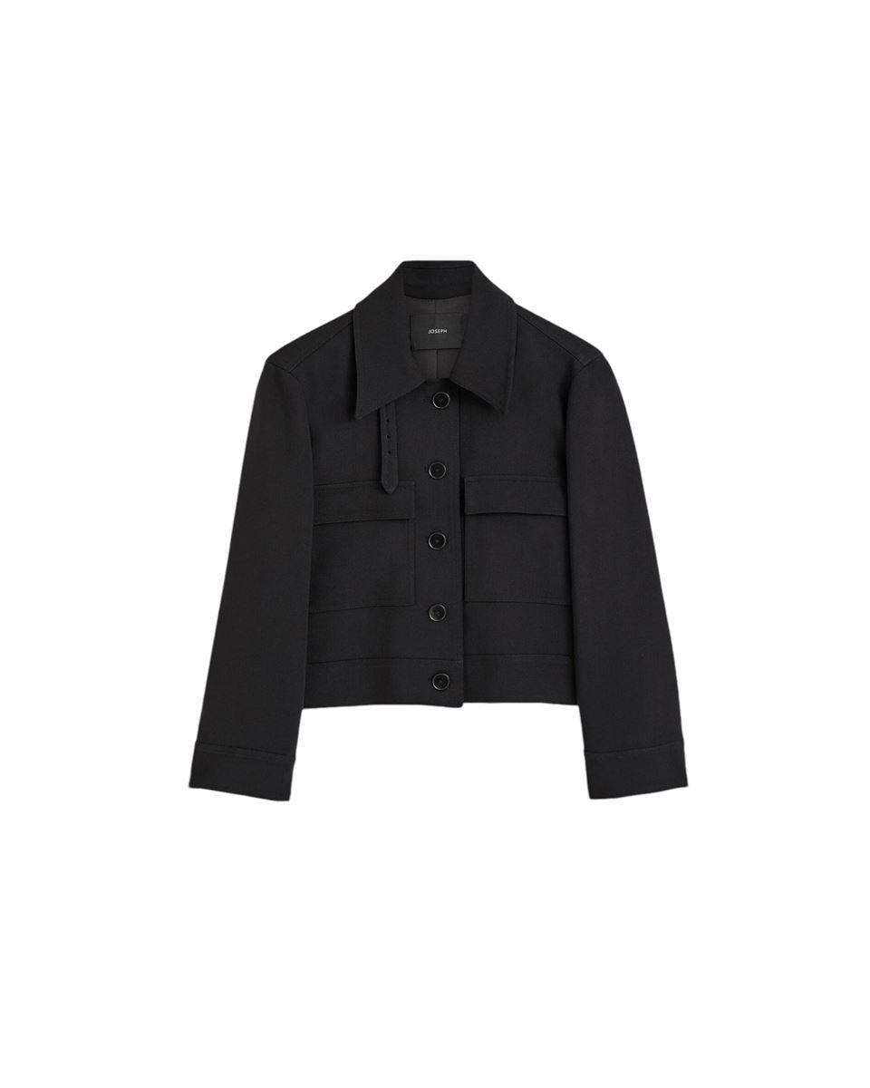 JOSEPH MISTRAL CROPPED JACKET BLACK