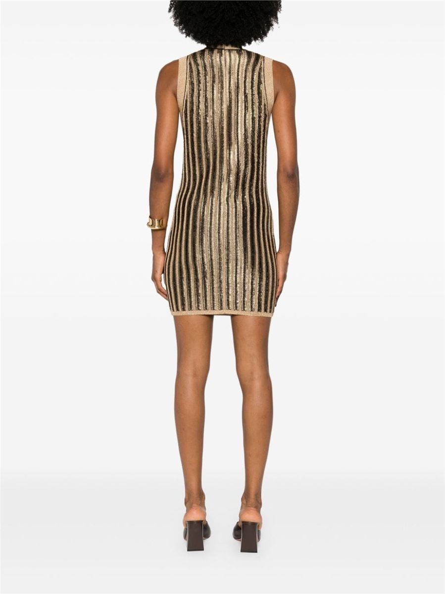 HIGH-NECK RIBBED MINIDRESS TOM FORD