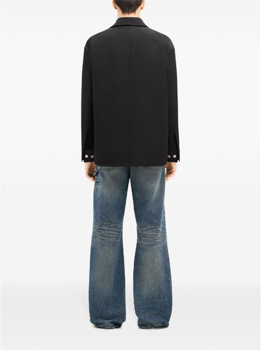 LOGO-APPLIQUÉ TWILL OVERSIZED SHIRT COURREGES