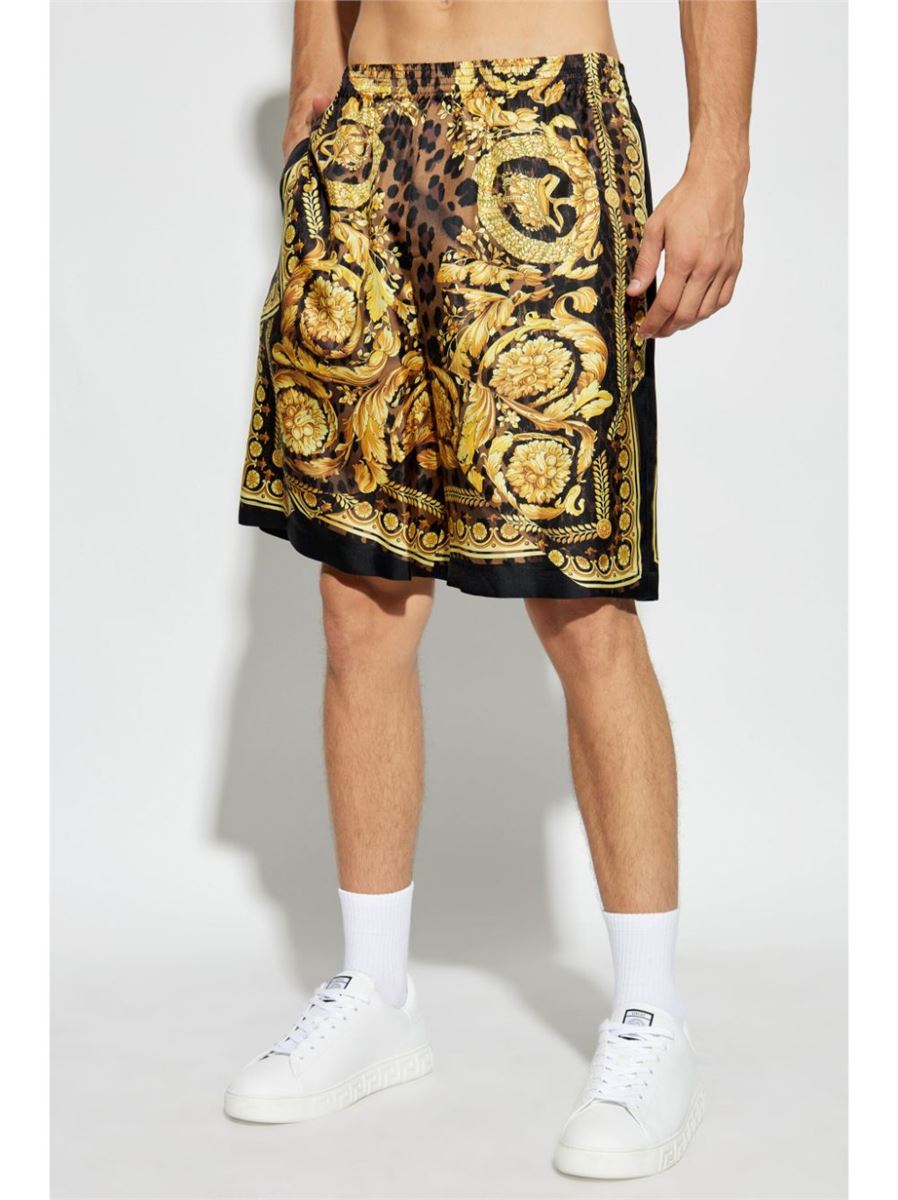 BAROCCO SILK SHORTS VERSACE