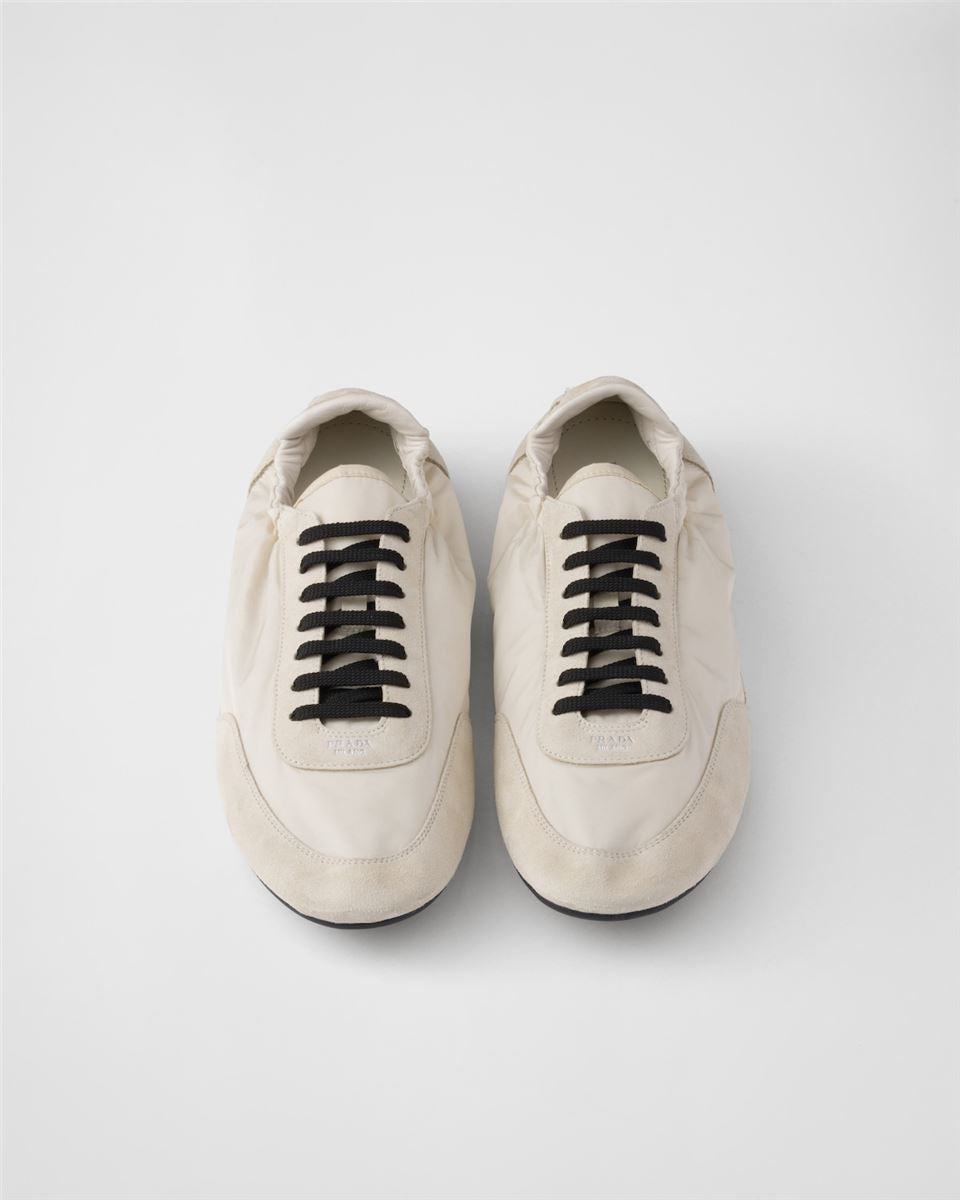 COLLAPSE RE-NYLON AND SUEDE SNEAKERS