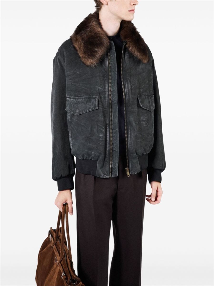 SHEARLING COLLAR BLOUSON JACKET