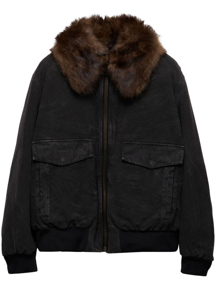 SHEARLING COLLAR BLOUSON JACKET